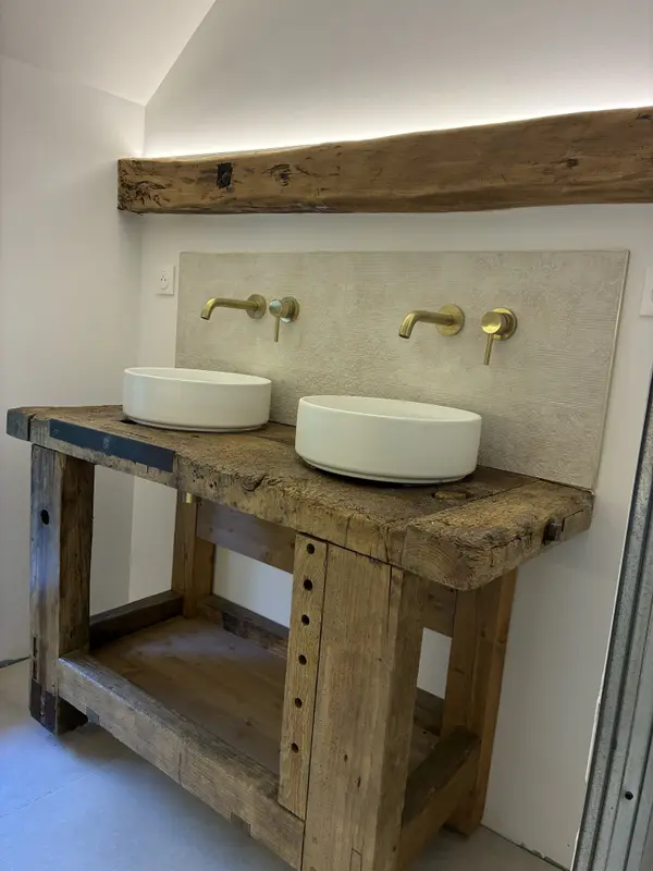 meuble sdb double vasque style atelier veilli