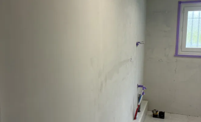 Ratissage du mur phase 2