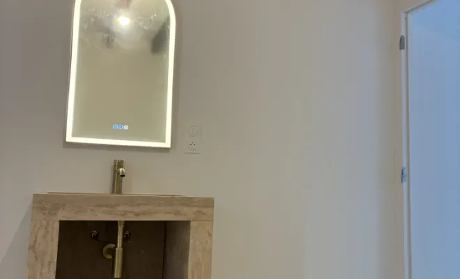 meuble en pierre sdb